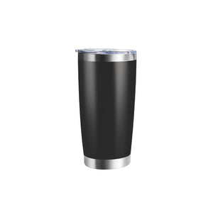Coated Stainless Steel Tumbler with Lid, 20 oz, Black