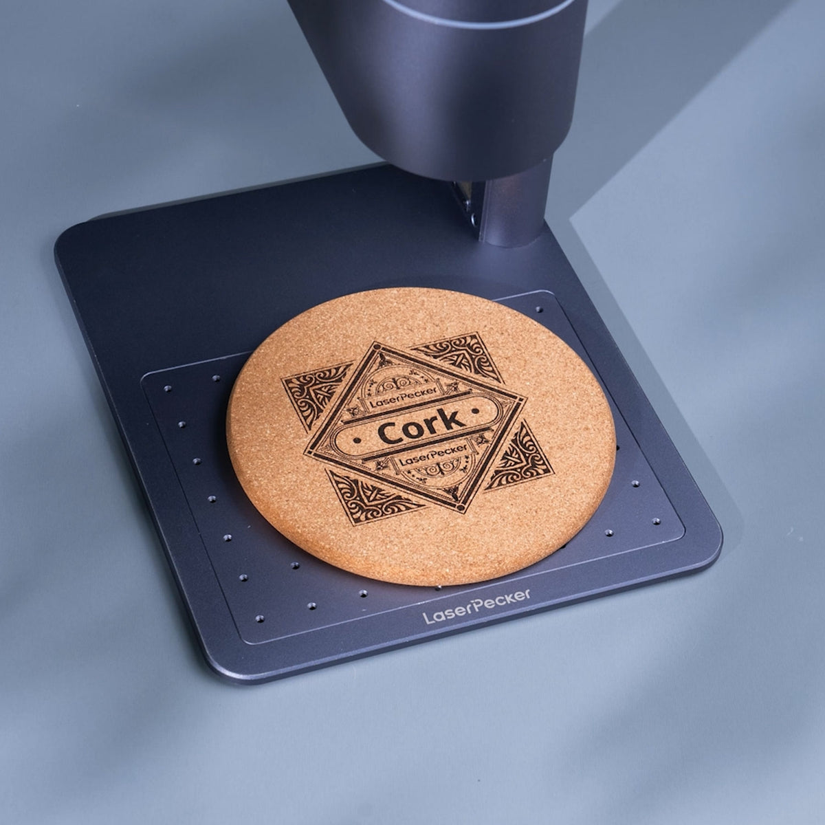 Pattern Engraving on the Cork Coaster