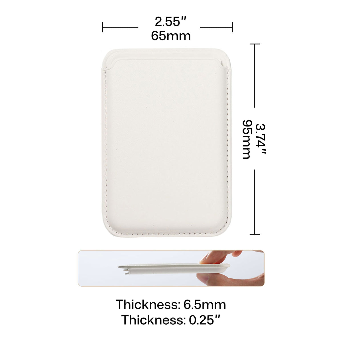 Dimensions: 95 x 65 x 6.5 mm
