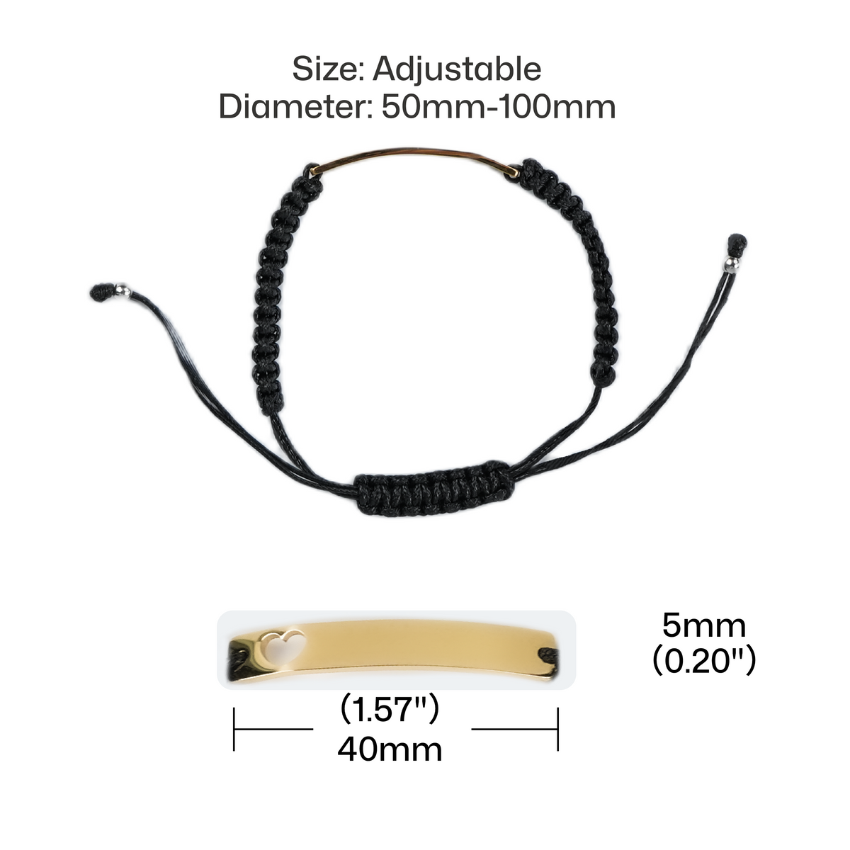 Flätat armband av rostfritt stål (8 delar)