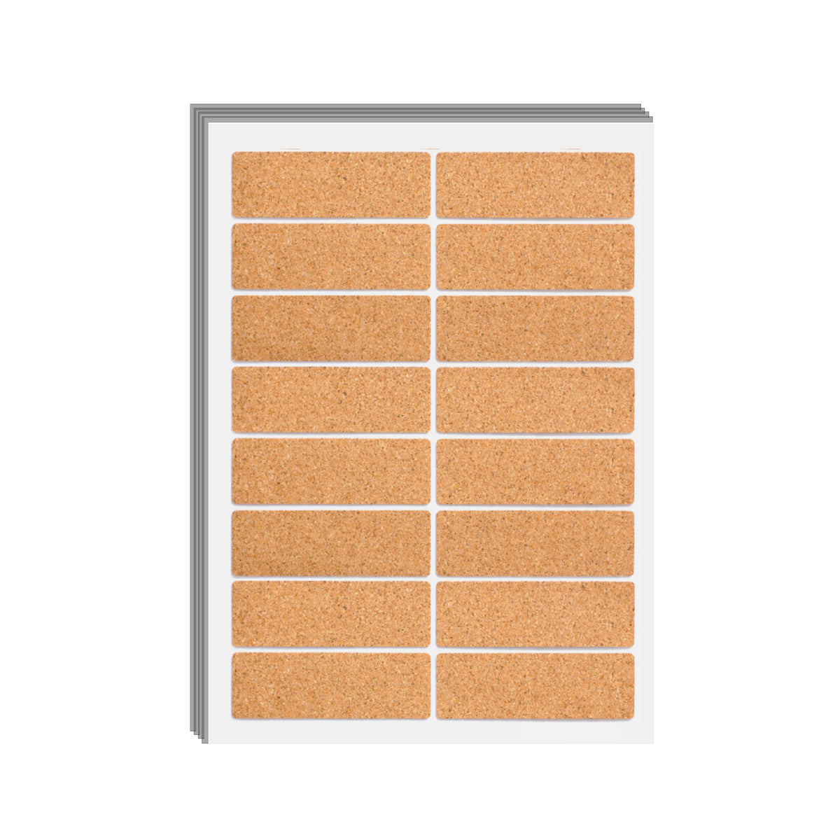 Étiquettes rectangulaires en liège (160 pcs)