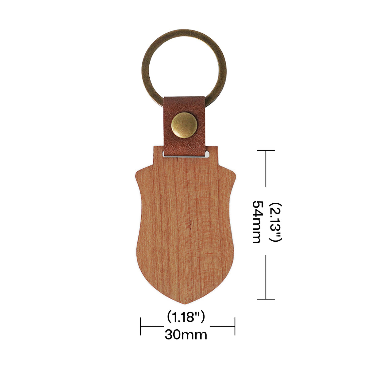 Porta-chaves de Madeira em Formato de Escudo para Personalizar (10 un. / 20 un.)
