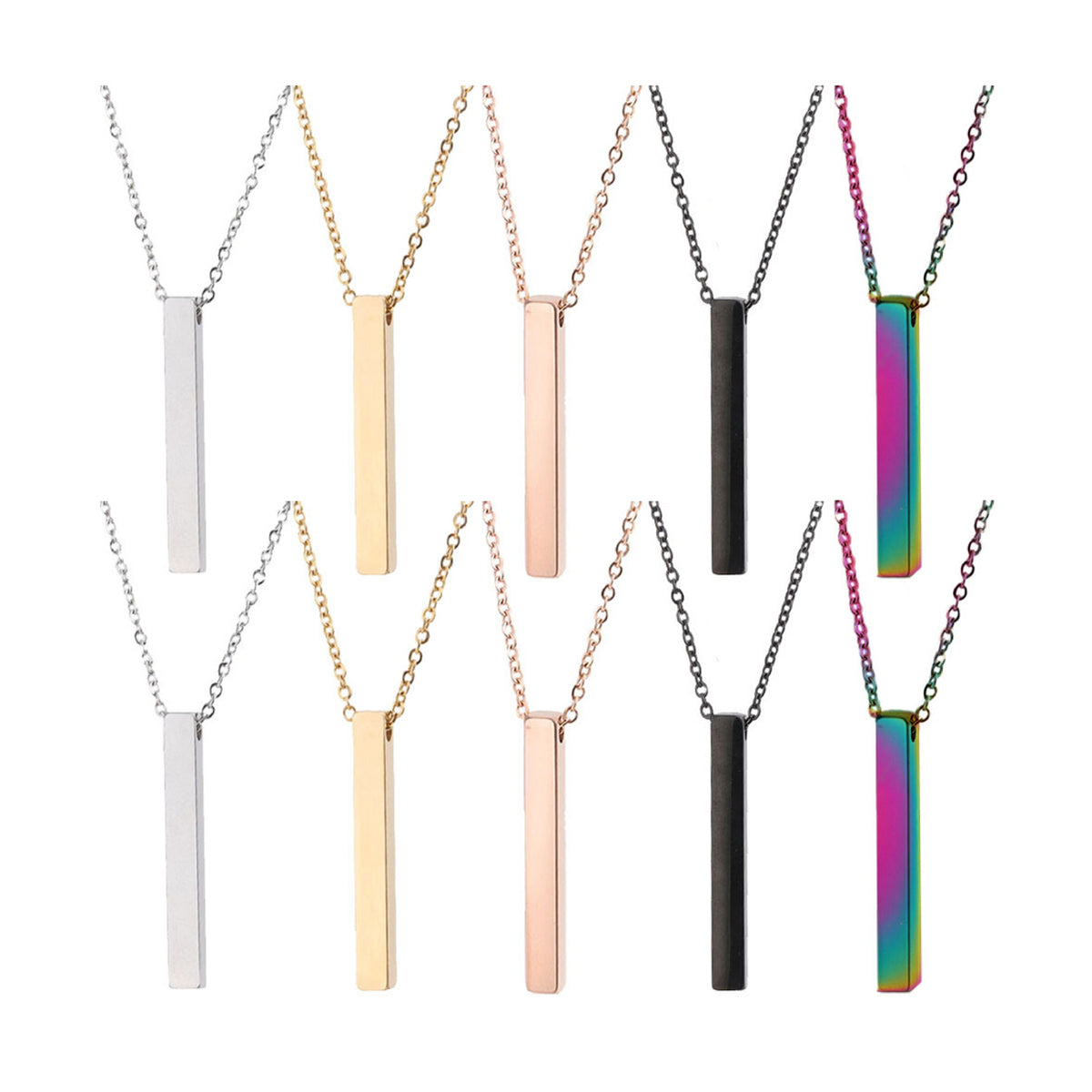 Colliers à barre verticale en acier inoxydable (10 pièces)