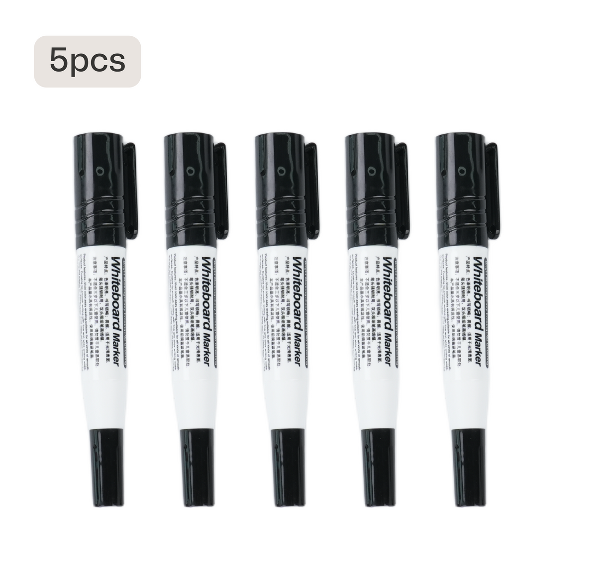 Svarta whiteboardpennor (5 st. / 10 st.)