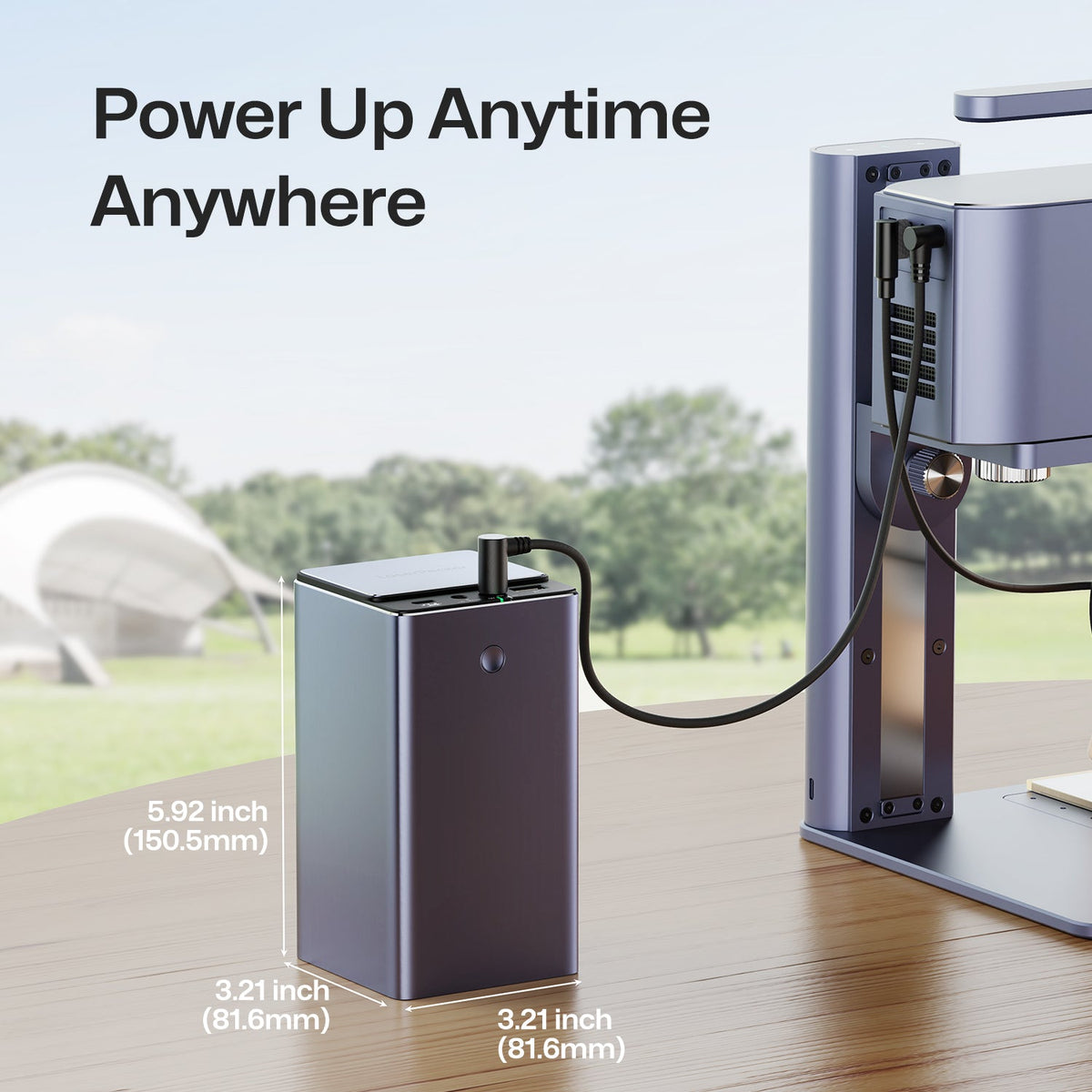 Conceptions compactes et dimensions du PowerPack Plus