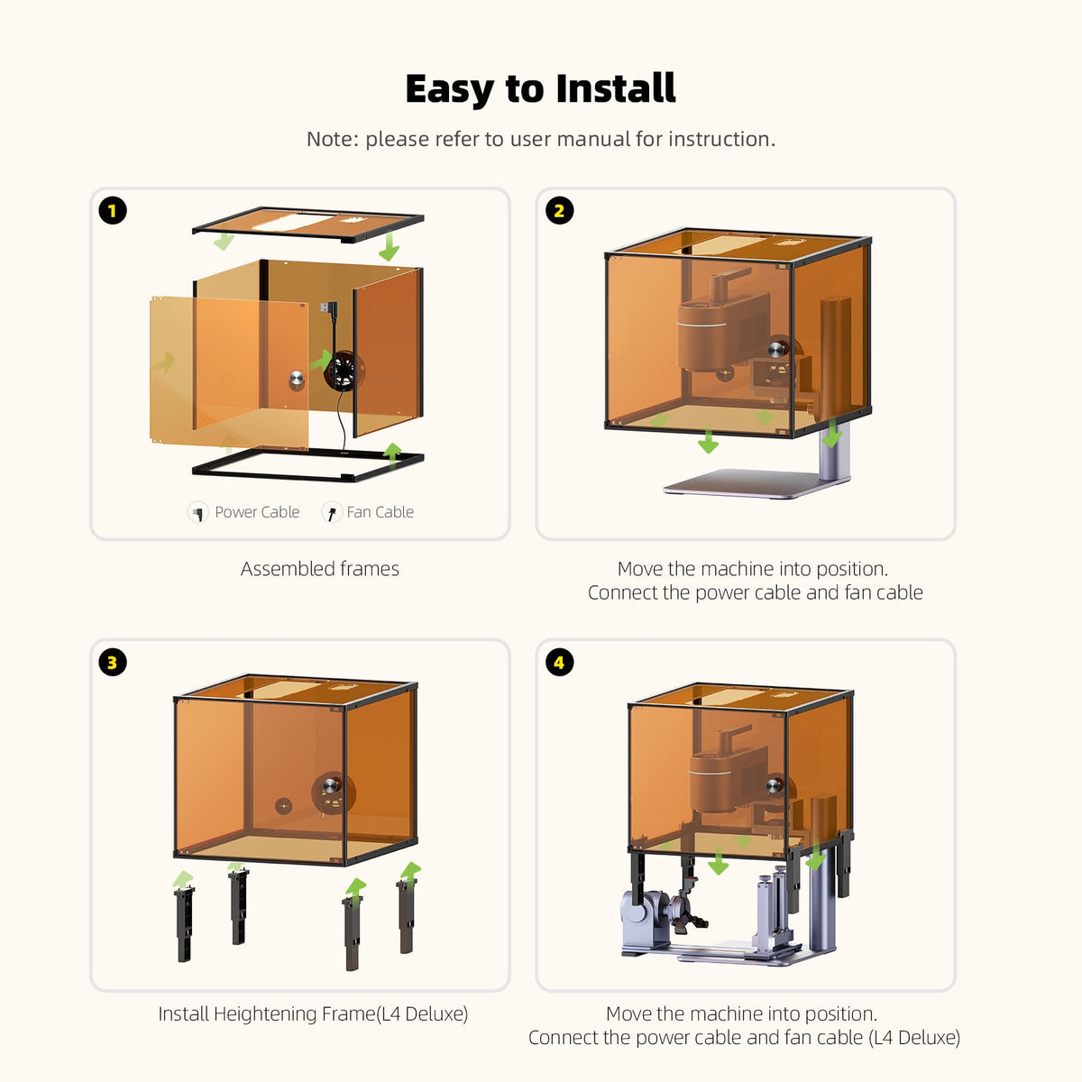 Install the protective cover to use with the Rotary Extension