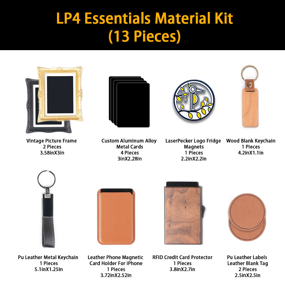 LaserPecker Pacote de Materiais Produtos para Fãs (13 pçs)