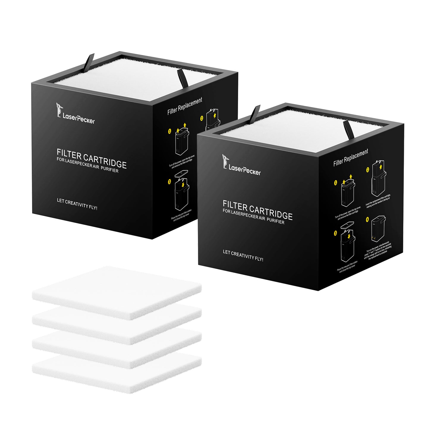 LaserPecker Filter Pack package content