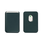 Magnetic Leather Card Holder for iPhone, Green Color