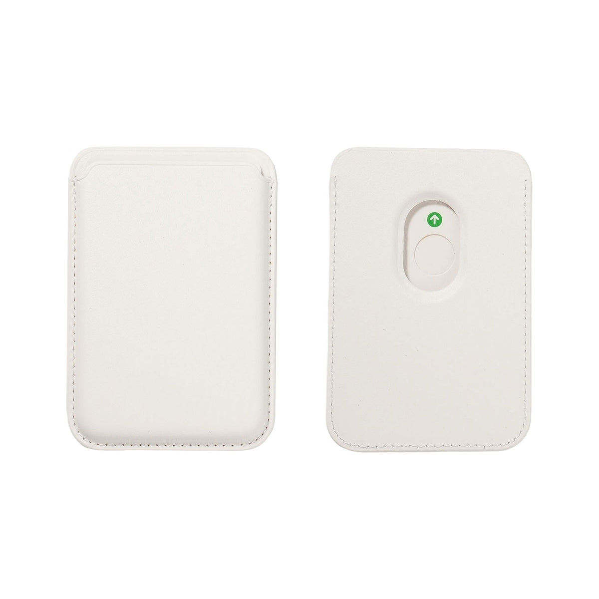 Magnetic Leather Card Holder for iPhone, White Color