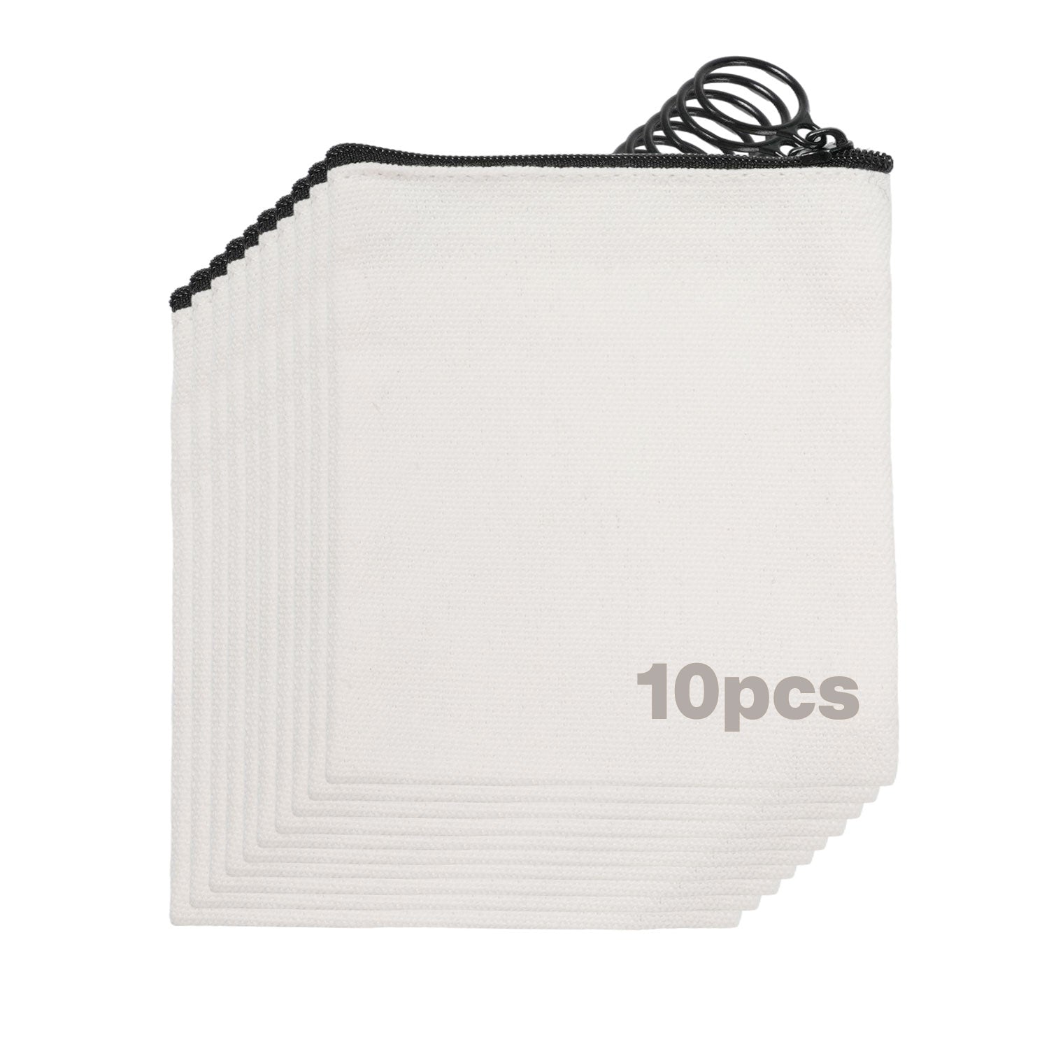 Small White Canvas Bags, 10 pcs