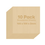 Wooden Plate Plywood, 10 Pcs