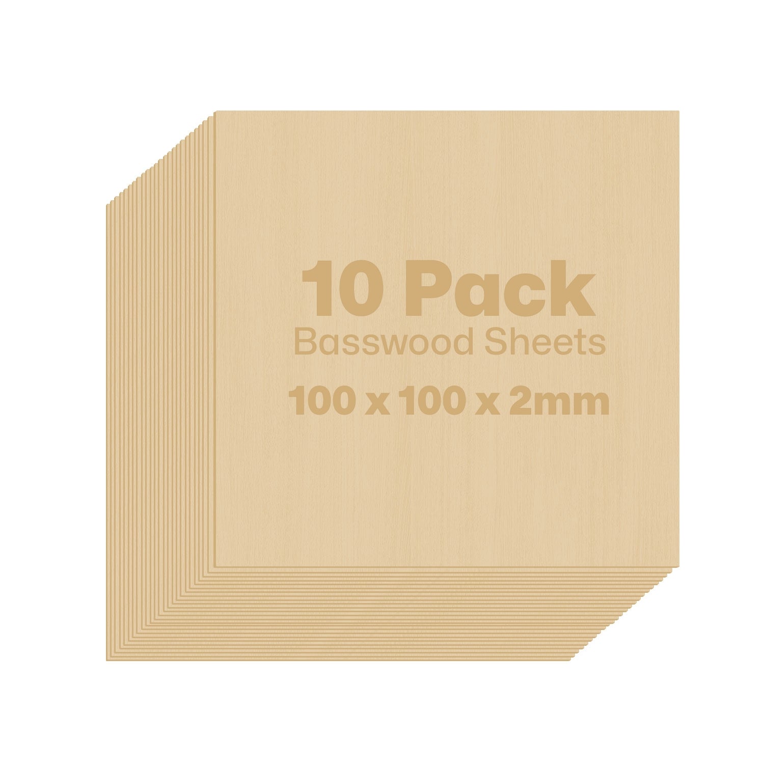 Wooden Plate Plywood, 10 Pcs
