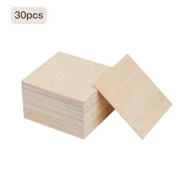 Wooden Plate Plywood, 30 Pcs