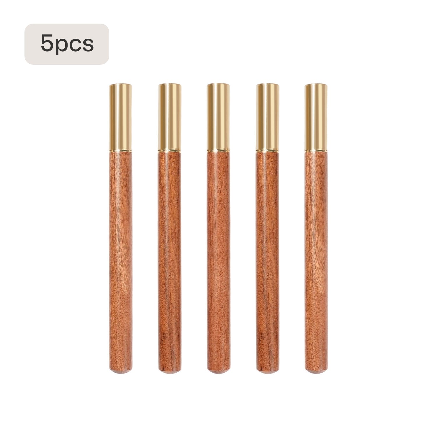 Wooden Rollerball Gel Pen, 5 pcs