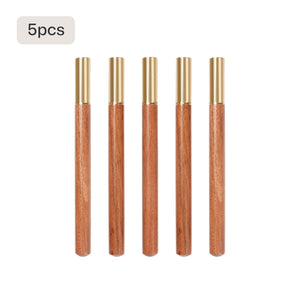 Wooden Rollerball Gel Pen, 5 pcs