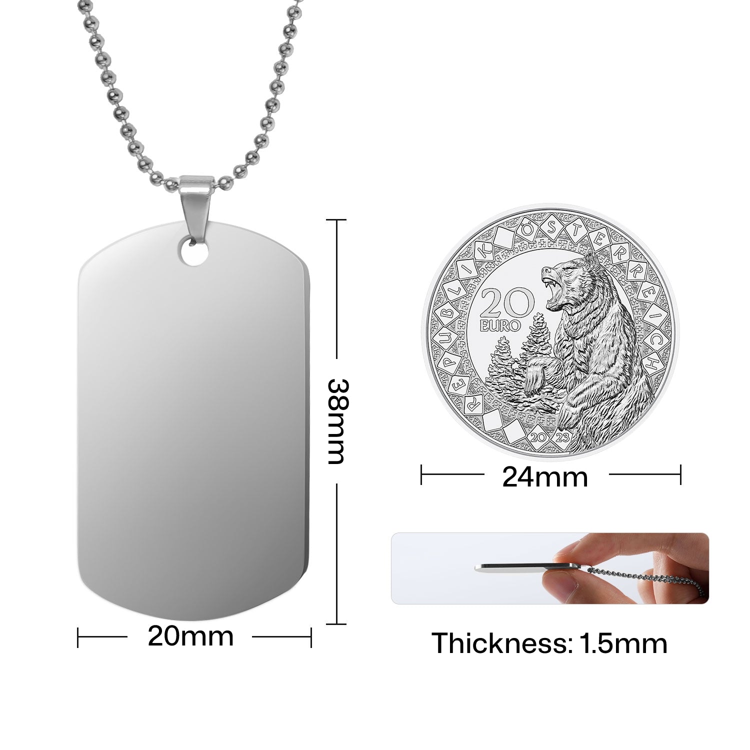 Dimensions: 38x 20 x 1.5 mm