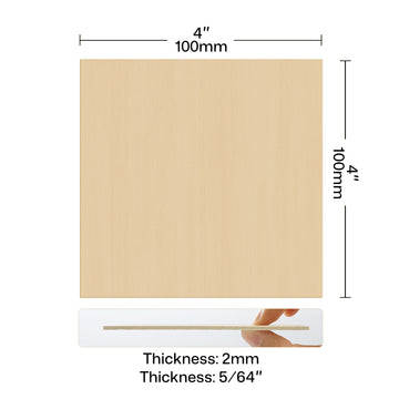 Dimensions: 100 x 100 x 2 mm