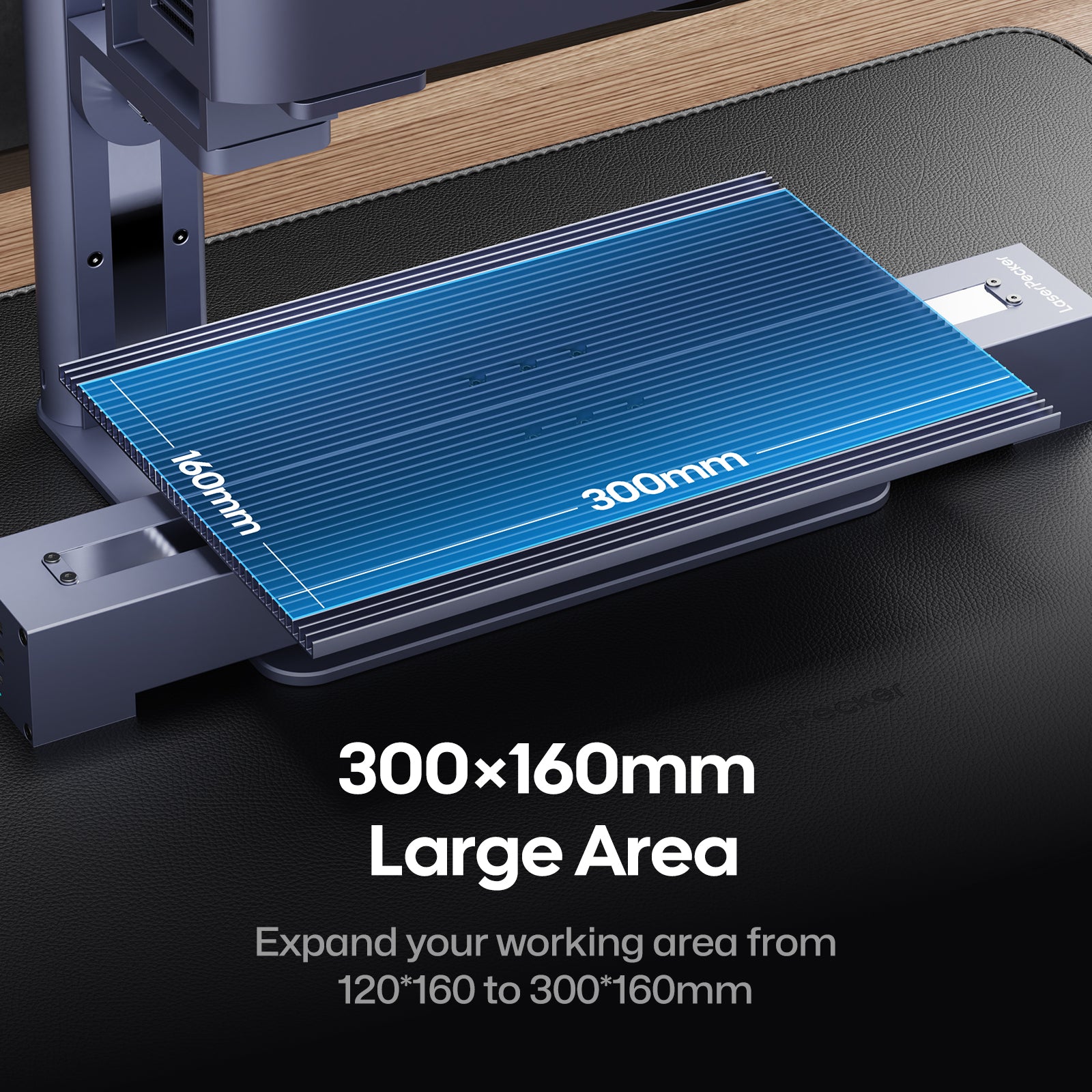 Extended Large Area to 300mm x 160mm