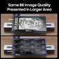 Same 8K image quality presented in larger area