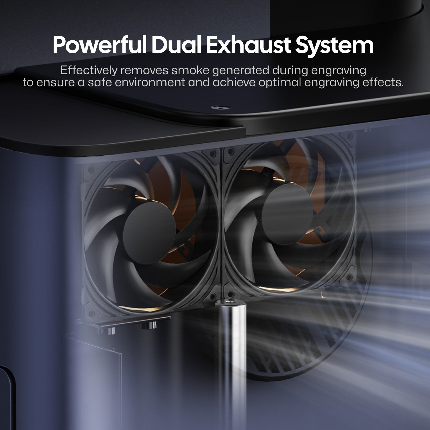 Integrated Dual Filter Fans for Powerful Exhaustion