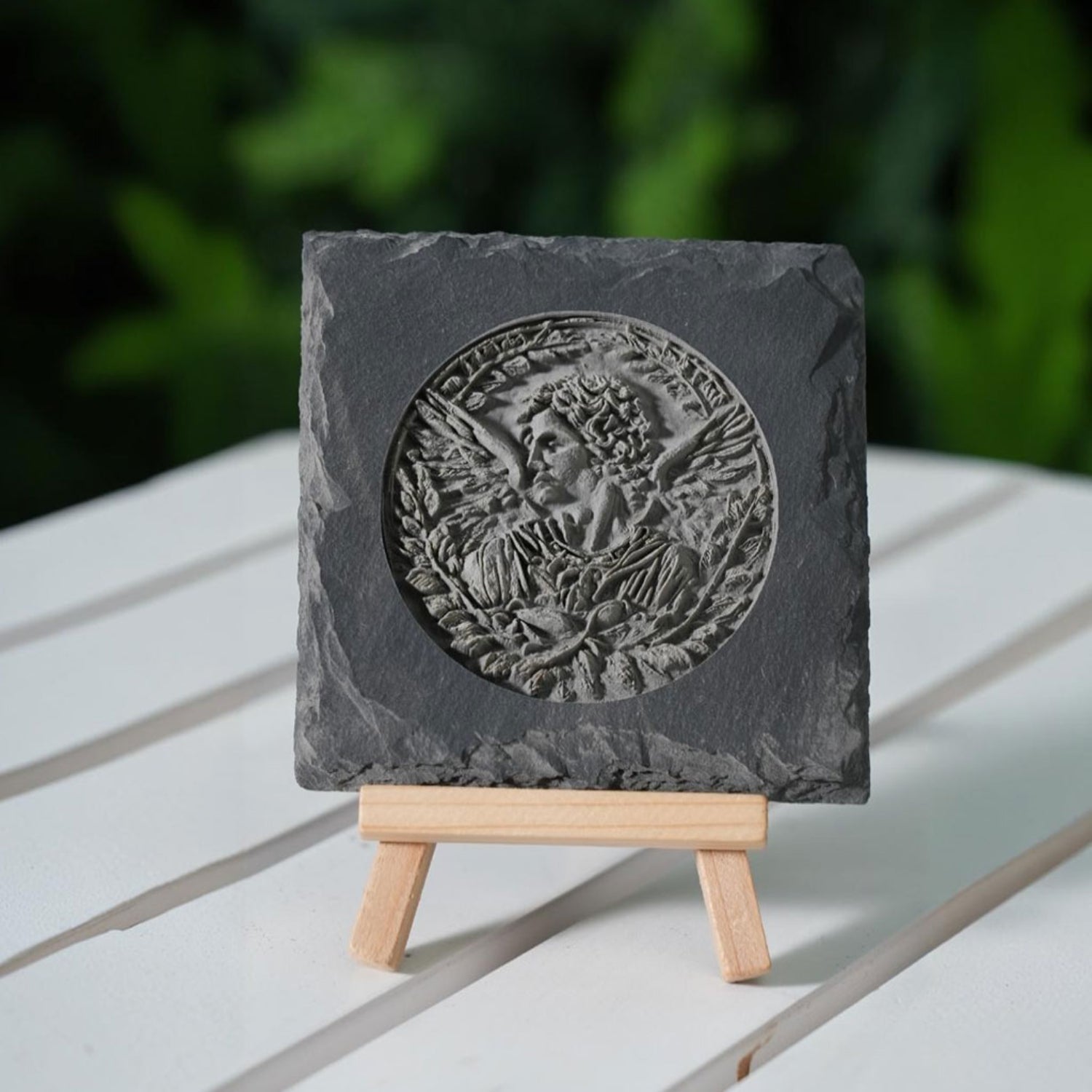 3D Angel Engraving on the Coaster