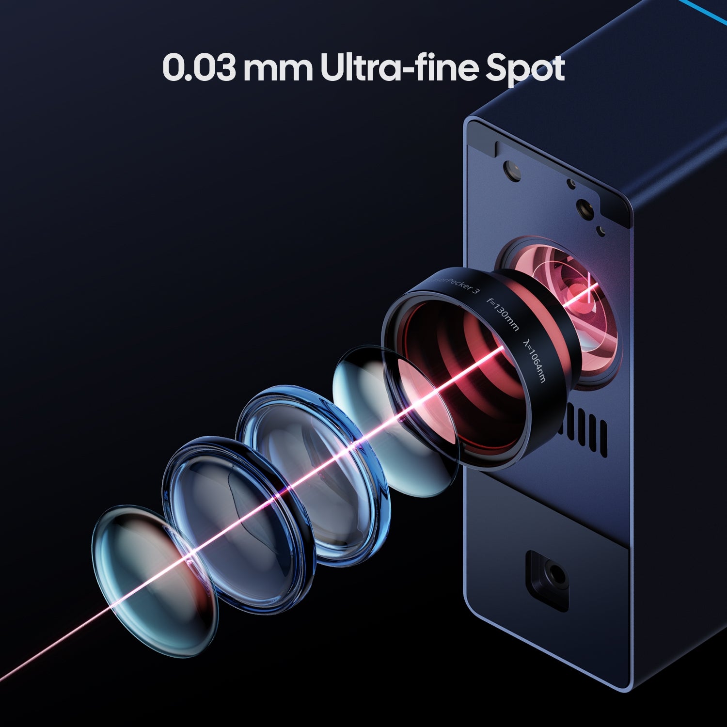 0.03mm ultra fine laser spot