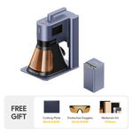 LaserPecker laser engraver with a portable power bank, paired with a free gift bundle including a cutting plate, protective goggles, and a 13-piece materials kit.