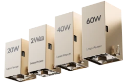 LaserPecker LX2: Features an Expandable Quick-Swap system with 4 Laser Modules available, including 20W, 2W, 40W, and 60W options for maximum project versatility.