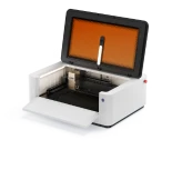 LaserPecker LX2: Features a Space-Efficient Design with flexible dual access and front loading ready for professional workspace optimization.