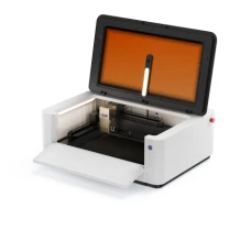 LaserPecker LX2: Features a Space-Efficient Design with flexible dual access and front loading ready for professional workspace optimization.