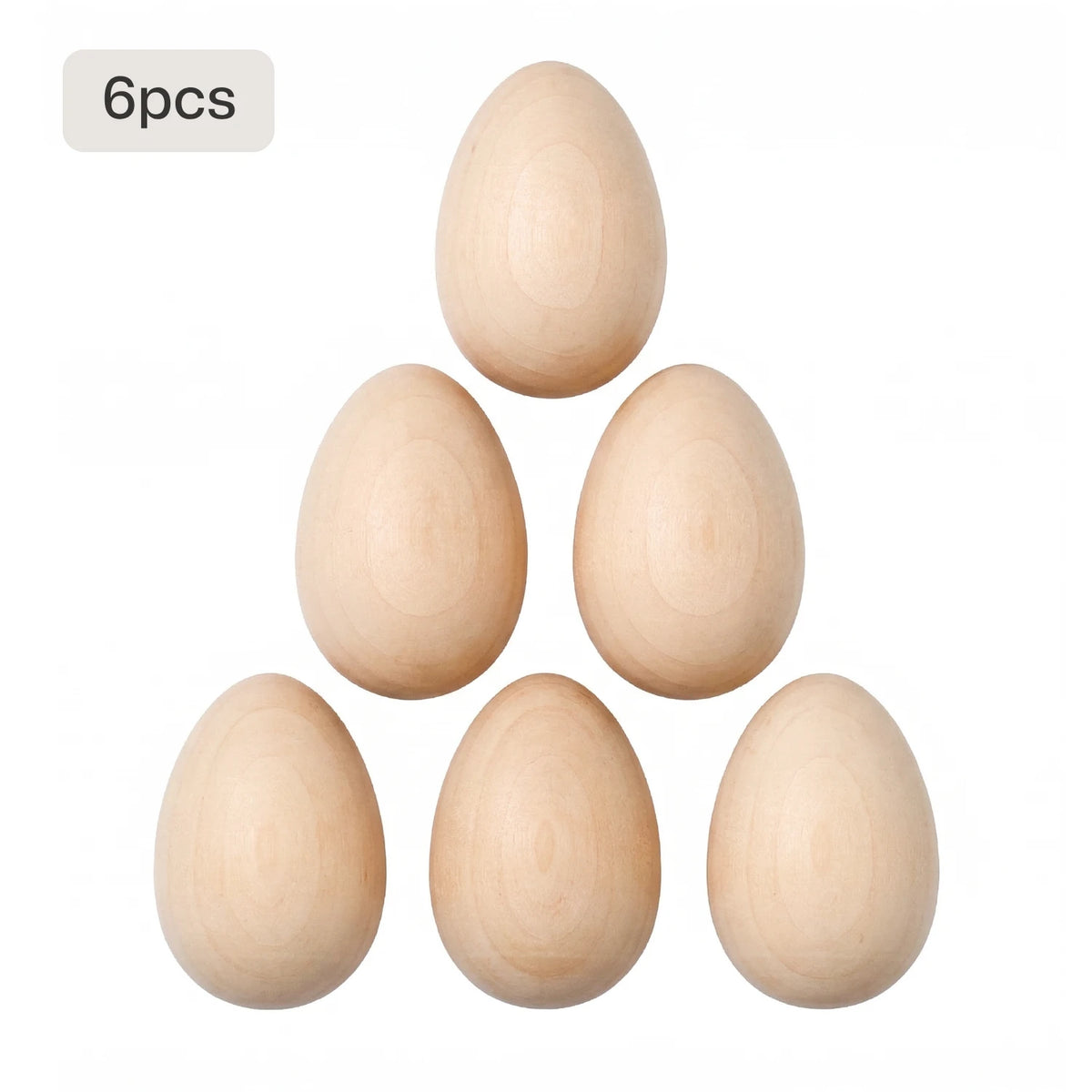 Påskägg av trä (6 st.)