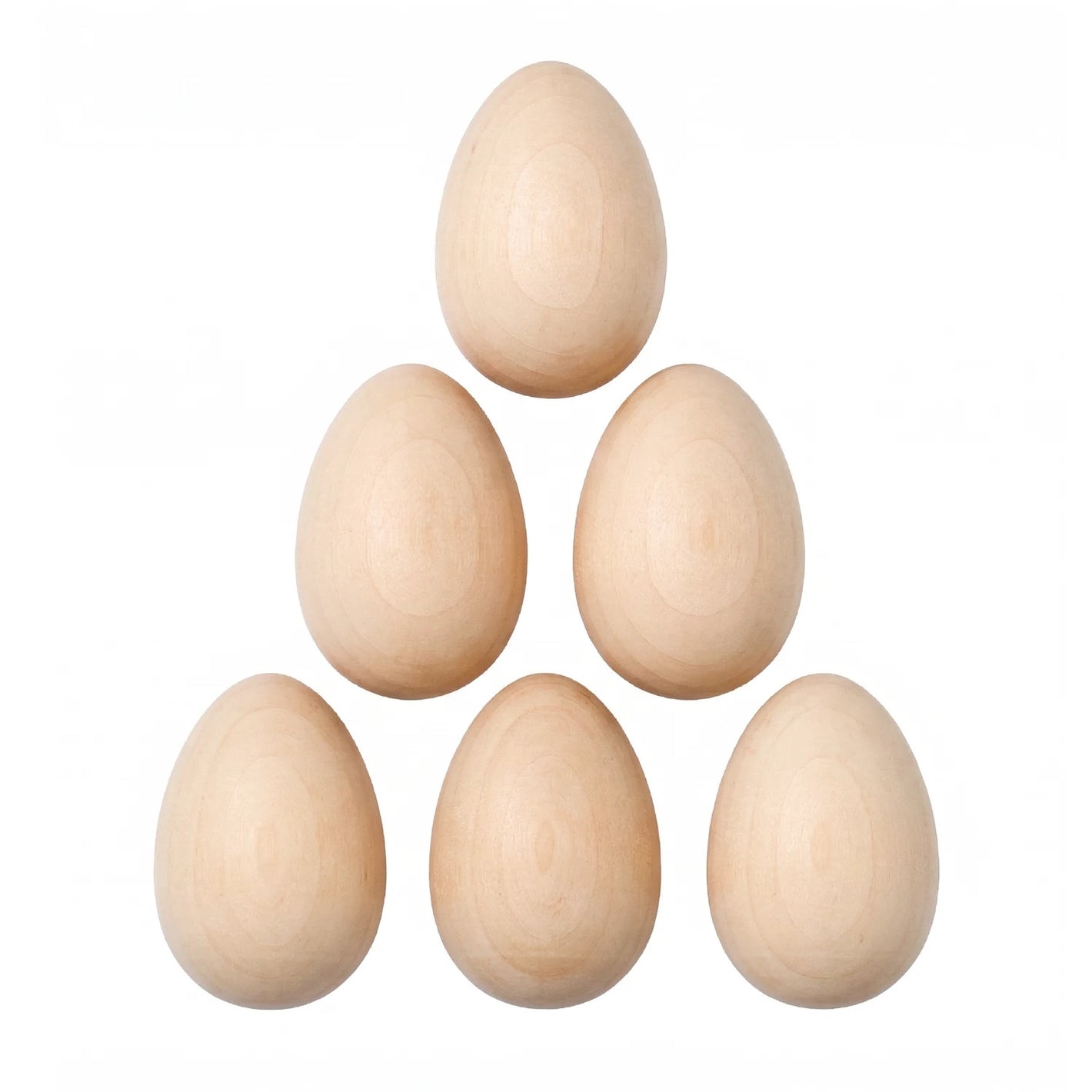 Oeufs de Pâques en bois (6 pcs)