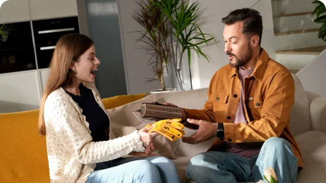 A high-end lifestyle setting where the LaserPecker LP2 Plus is used by home creators to turn holiday milestones into professional-grade personalized keepsakes.