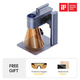 LaserPecker laser engraver LP4, winner of the 2024 iF Design Award, with a free gift of protective goggles (worth €49.99) and an 8-piece materials kit.