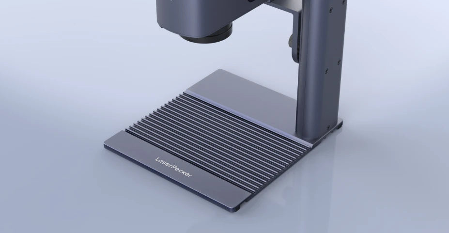 LaserPecker LP2 Plus Ridged Cutting-Plate Base featuring a laser-optimized surface that reduces burn marks and boosts precision during cutting.