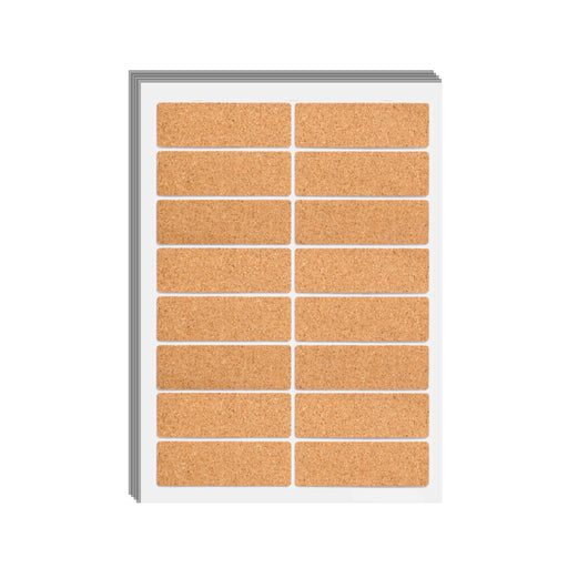 Rectangular Corkwood Label Stickers (160pcs)