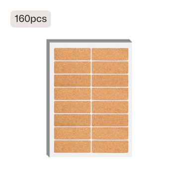 Rectangular Corkwood Label Stickers (160pcs)