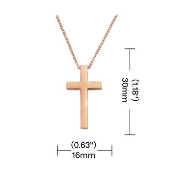 Collier avec pendentif croix en acier inoxydable (8 pcs)