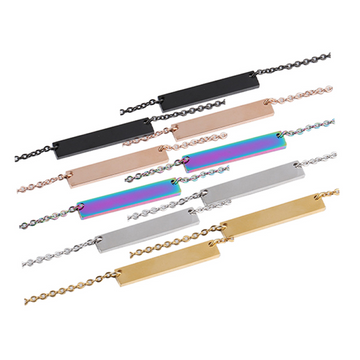 Collier avec barre horizontale en acier inoxydable (10 pcs)