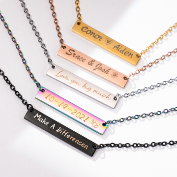Collier avec barre horizontale en acier inoxydable (10 pcs)