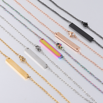Collier avec barre horizontale en acier inoxydable (10 pcs)