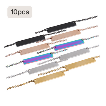 Collier avec barre horizontale en acier inoxydable (10 pcs)