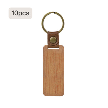 Blank Rectangular Walnut Keychain (10pcs / 20pcs)