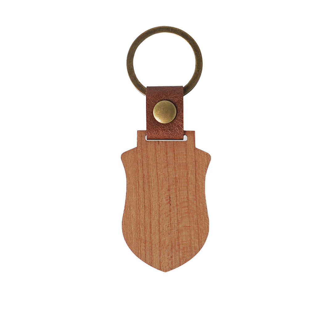 Blank Shield-shaped Wooden Keychains (10pcs / 20pcs)