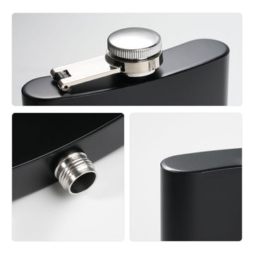 Stainless Steel Hip Flask with Funnel and Cups (6 oz)