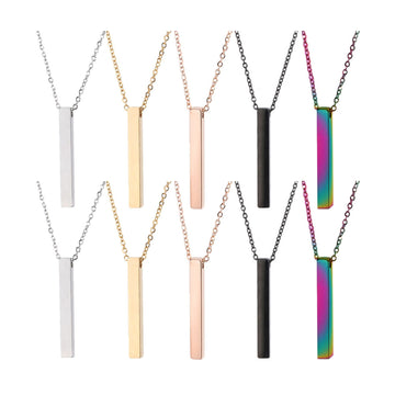 Collier avec barre verticale en acier inoxydable (10 pcs)