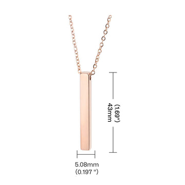 Collier avec barre verticale en acier inoxydable (10 pcs)