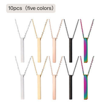 Collier avec barre verticale en acier inoxydable (10 pcs)