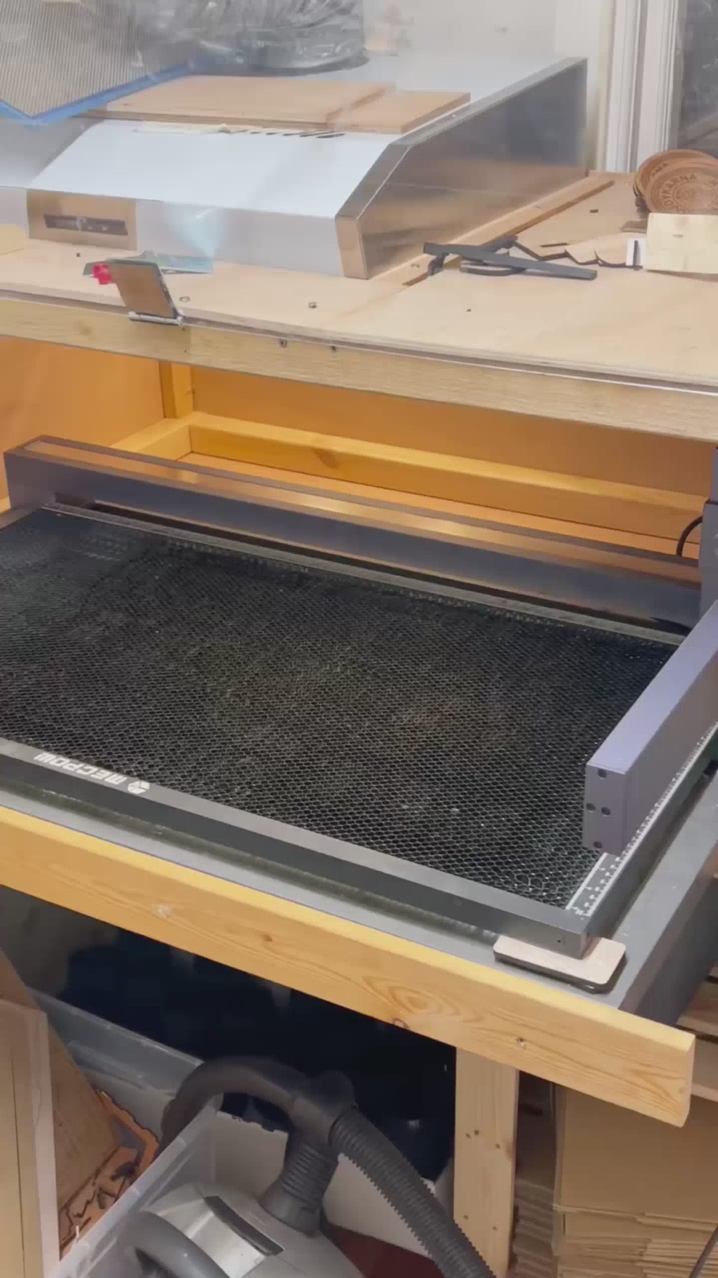 Load video: Laser cutting clock